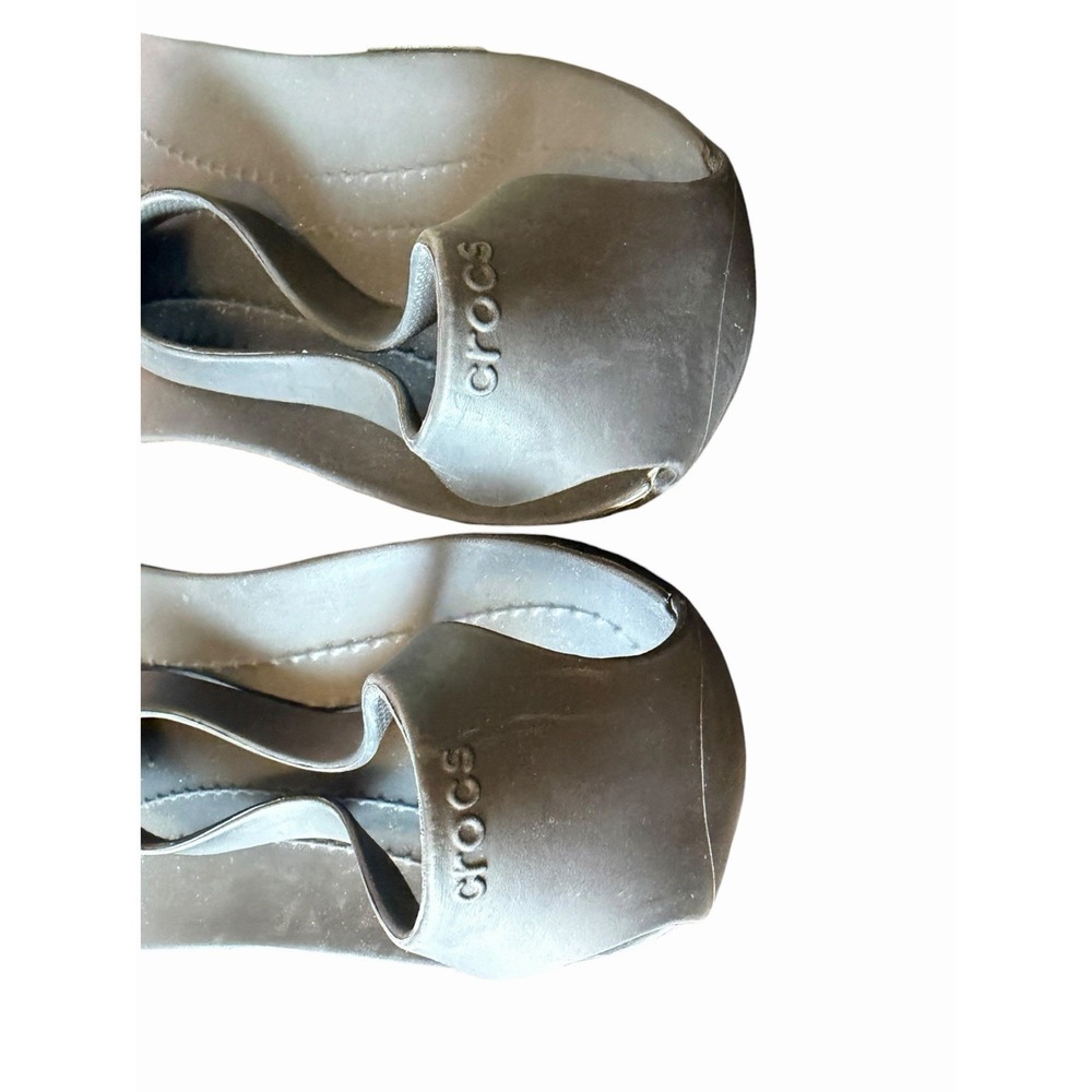 Crocs Sexi Flip Black Women Sandals T-Strap Flat Thong Size 11 - Picture 7 of 8